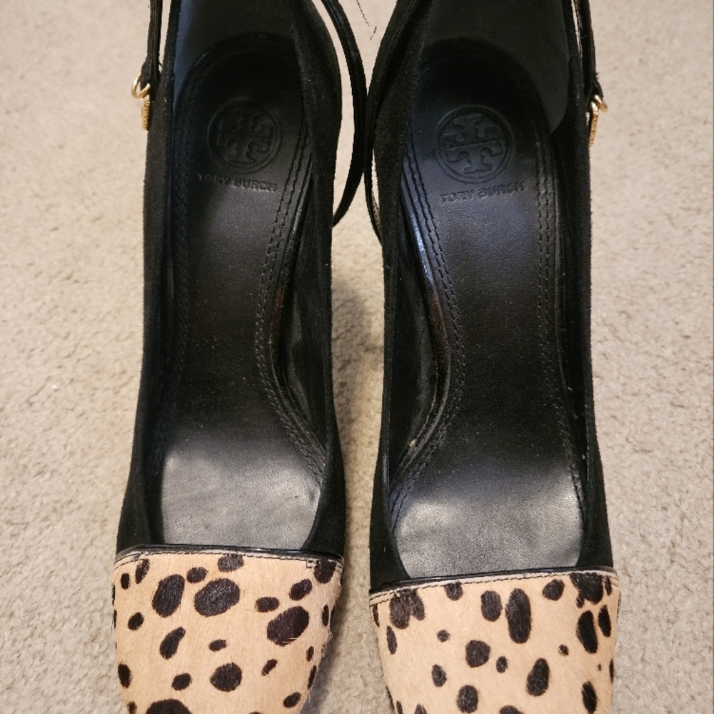 Tory Burch Black and Horsehair Toe Women's Shoes